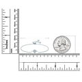 Adjustable S925 silver moissanite bracelet with measurement ruler and coin for scale - Minimalist 1 Carat Moissanite
