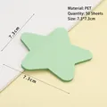 Wasserfeste mintgrüne Haftnotizen in Sternform aus PET-Material 50 Blatt Pack - Erbsengrüner Stern 50 Blatt