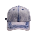 Gorra de béisbol de mezclilla azul claro lavado con acabado retro desgastado - Talla única / Gris Espacial
