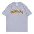 Sturniolo Triplets Fresh Love varsity grey crew neck short sleeve cotton tee shirt - Gray