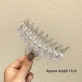 Transparent matte hair claw clip for thick hair, measuring 11cm length, in Korean style - Approx. 11CM / Transparent Long Bone Shape