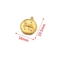 Aries Sternzeichen Anhänger aus Edelstahl in Gold, 16mm x 19,5mm DIY Schmuckzubehör - Widder