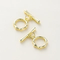 Golden 18K gold plated OT toggle clasp set for DIY jewelry making necklaces - 14k OT Clasp - 6Pcs/Pack