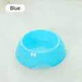 Modern pumpkin shaped cat and dog feeding bowl in a vibrant bright blue finish - 280ml / Blue