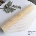 Rouleau de résille déco blanche de Noël avec rayures dorées 50cm large 10 yards - Largeur 50cm x Longueur 10 Yards / Or champagne