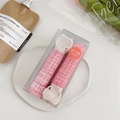 Pink and cream hair roller pins set in a 2-piece box for voluminous hair roots - 2 Pcs/Box / Pink