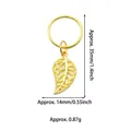 Detail view of a hollow leaf charm with dimensions 35mm by 14mm for DIY hair jewelry - Small Leaf