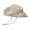Cappello da sole kaki da uomo a tesa larga con rete traspirante e laccio regolabile - Beige Mesh