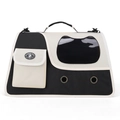 Sac de transport pour animaux avec fenêtre chat et design bicolore noir et beige - Sac pour chat à grande capacité / Noir
