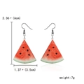Wassermelonen-Ohrringe aus Harz mit Metallhaken, 7g schwer und 6cm in der Länge - Wassermelone