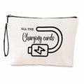 Estuche de lona blanca con correa para cables de carga y accesorios digitales - Almacenamiento de Accesorios Digitales (Charging cords) / Con Correa