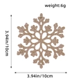 Pink glitter plastic snowflake ornament 10cm for Christmas tree decoration - 12Pcs/Pack / Khaki Style C