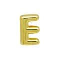 Golden 3D chubby bubble letter E charm pendant for DIY jewelry bracelets - Gold/Letter E