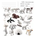 Set di 18 statuette di animali polari con orso bianco, foca e igloo per bambini - Set di animali artici da 18 pezzi (BL-10002)