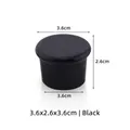 Food grade silicone wine stopper in matte black finish, leak-proof bottle sealer 3.6x2.6cm - Standard Type / Black