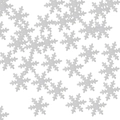 Festive silver glitter snowflake confetti for Christmas table decor and DIY party supplies - Silver Glitter Large Snowflakes