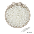 Unregelmäßige ABS Perlen 4-8mm für DIY Ohrringe und handgefertigten Schmuckbedarf - Stil 60 Mischung 4-8mm Cremeweiß 20g/Packung