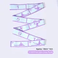 Purple yoga stretch strap with 12 numbered loops and exercise patterns for flexibility - Pose-printed Purple 12 Grids