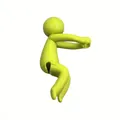 Fluorescent green plant propagation buddy with creative human shape design in matte finish - 1pc-Yellow Green