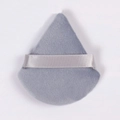 Borla de terciopelo triangular gris Morandi con correa para maquillaje de precisión - Tamaño Estándar / Gris