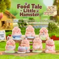 Flocked hamster blind box figure with bread head in a cozy miniature outdoor scene - 353 Food Story 6pcs / Full Set