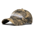 Gorra de camuflaje lavada con bordado Beauty 3D blanco y visera con efecto desgastado - Caqui (Bordado Camuflaje)