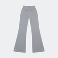 Flat lay of gray flared yoga pants featuring minimalist white geometric cross patterns - XS / Nebula Grey