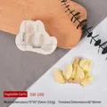 Garlic shape silicone mold for DIY crafts with detailed white finish for soap and gypsum - Vegetable-Garlic
