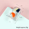 Realistic orange popsicle pendant made of clear resin with fruit slices, 6.5x3cm size - No Closure / Orange
