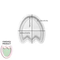 Tulip flower silicone tray mold for resin DIY, translucent white flower shape 16.3x14.9cm - Tulip Shape Tray