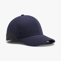 Dunkelblaue atmungsaktive Baseballkappe mit Laserschnitt-Belüftungslöchern und fester Krone - Verstellbar / Marineblau