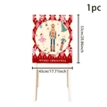 Christmas chair cover with nutcracker print and Merry Christmas text in 53cm size - Nutcracker Soldier Angel