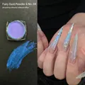Nail Aurora Powder 04: Dreamy blue-violet iridescent pearl finish for manicures - 04# Fairy Powder