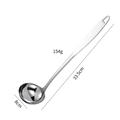 304 Edelstahl Suppenlöffel, 33,5 cm Länge, 8 cm Durchmesser, Gewicht 154 g für die Küche - Großer Suppenlöffel