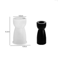 Silicone mold for geometric cylindrical candle holder with size 8.2cm height and 4.9cm base - Style 1 Minimalist Candle Holder / Translucent