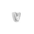 Pendentif lettre V style ballon 3D minimaliste en acier inoxydable argent poli - Lettre V / Acier