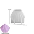 Moule en silicone en forme de coquillage pour bougies DIY avec produit fini exposé - Moule Coquille No. 2 Petit