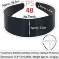 Black 5.0cm smooth PS plastic headband without teeth for DIY hair accessories - 5.0CM Non-toothed Black Plain
