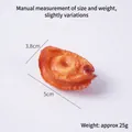 Realistic orange artificial abalone food model with glossy texture, size 5cm x 3.8cm - Dark Dried Abalone - No Buckle