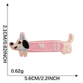 Pink dachshund dog embroidered patch with 5.6cm length and 2.2 inch size dimensions - Pink Long Dachshund