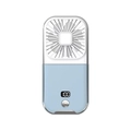 Mini ventilatore USB portatile blu e bianco con display digitale della batteria - Display Digitale Aggiornato Blu e Bianco