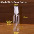 50ml clear PET lotion pump bottle with white dispenser for travel toiletries - 50ml-Bird-bill Bottle