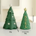 Two-piece green resin Christmas tree set with NOEL lettering and silver star toppers - Combo 1 (Double Tree Set)