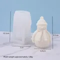 Schneemann-Silikonform für DIY-Kerzen und Pralinen mit detaillierten Produktabmessungen - Schneemann