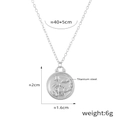 Pendente segno zodiacale Scorpione in acciaio al titanio argento con rilievo di stelle - Scorpione / Argento