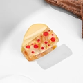 Chic amber marble acetate hair claw with red polka dots on white background - Cheese