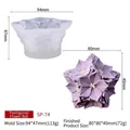 Molde de silicona para vela de bola de flores pentagonal con medidas del producto - Bola de flores pentagonal SP-74