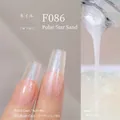 Nail gel polish F086 polar star sand pink with shimmering glitter and gradient effect - F086 Polar Star Sand