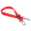 Ceinture de sécurité réglable en nylon rouge avec mousqueton pivotant pour chiens et chats - 47-70*2.5cm / Rouge