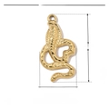 Detailed size parameter view of a 26mm gold cobra pendant made of stainless steel - Gold Cobra (VG064)